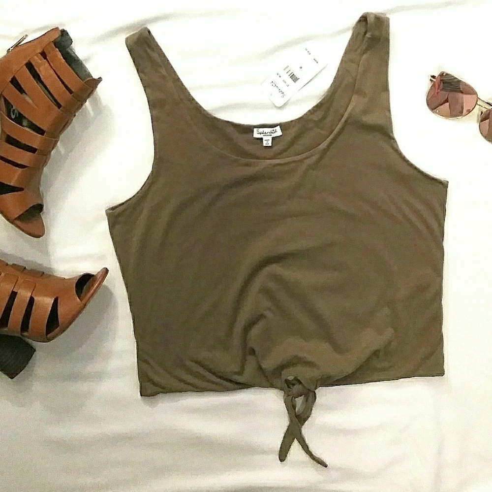 NWT Splendid 90s inspired cropped tie tank